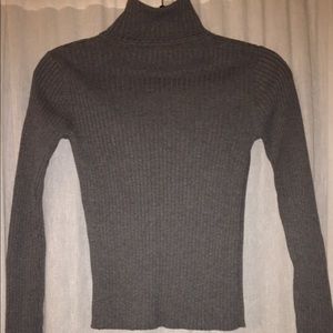 The Limited Fitted Grey Turtleneck
